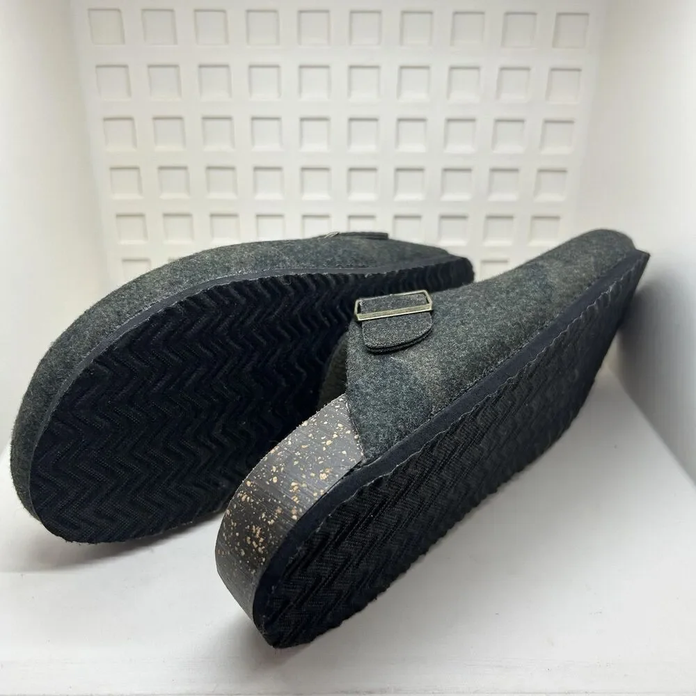 Camo Clog Shoes Mens Size‎ 11 Gray Buckle Cork Footbed Slip On Slippers Comfort